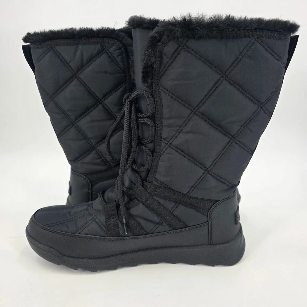 SOREL WHITNEY II TALL BOOTS WOMENS SIZE 8.5 BLACK LACE UP WATERPROOF OUTDOOR NEW